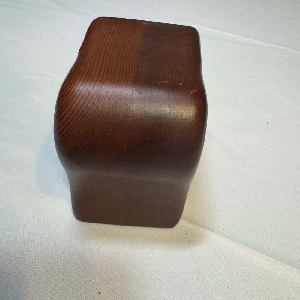 Vtg Handcrafted Native Redwood Heart Puzzle Box Small Vintage Wood Trinket Box - Picture 8 of 10